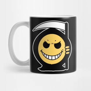 Smiley Face Emoji Grim Reaper Mug